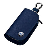 BMW Leather Car Logo Keychain Cover Case Key Bag