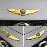 Audi Logo Metal Wings Car Front Hood Bonnet Center Sticker Emblem