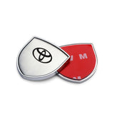 2pcs 39x39mm Toyota TRD Shield Metal Car Window Sticker Emblem Badge Decal
