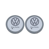 2pcs Volkswagen R Logo Car Water Coasters 7-color LED Light Cup Mat Holder