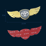 Toyota Logo Metal Wings Car Front Hood Bonnet Center Sticker Emblem