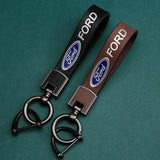 Ford Cowhide Metal Car Keyring Pendant
