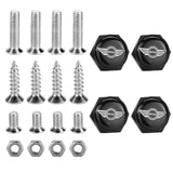 4pcs/set MINI Cooper Logo Stainless Steel Car License Plate Bolts