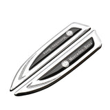 2pcs Mercedes Benz AMG Logo Metal Car Fender Side Sticker Decal Emblem Badge