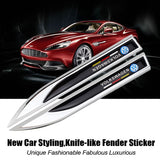 2PCS VW Motorsport Rline Logo Metal Car Side Fender Sticker Emblem Badge