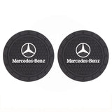 2pcs/set Mercedes Benz AMG Logo PVC Waterproof Car Water Coaster