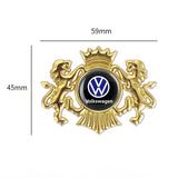 VW Double Lion Metal Car Rear Sticker Auto Window Emblem Badge Decal
