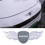 Volvo Logo Metal Wings Car Front Hood Bonnet Center Sticker Emblem