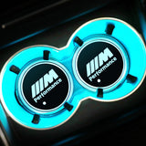 2pcs BMW M Power M3 M5 X1 X2 X3 X4 X5 X6 Logo Car Water Coasters 7-color LED Light Cup Mat Holder