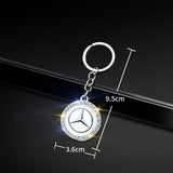 Mercedes Benz AMG Logo Diamond Keychain Metal Keyring