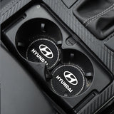 2PCS Hyundai Diamond Car Water Coaster Cup Mat