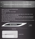 2pcs Toyota TRD Logo Metal Car Sider Fender Sticker Emblem Badge