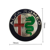 2pcs 7.4cm Alfa Romeo Car Front Hood Grille Sticker Auto Rear Emblem Badge Decal