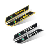 2pcs Skoda Logo Car Fender Side Sticker Decal Emblem Badge