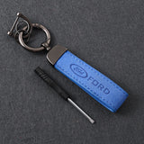 Ford Suede Metal Car Keyring Pendant