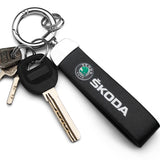 Skoda PU Leather Car Logo Keychain