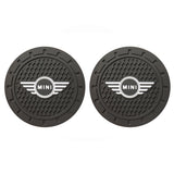 2pcs/set MINI Cooper Logo PVC Waterproof Car Water Coaster