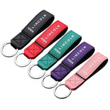 Lincoln PU Leather Metal Car Logo Keychain