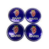4pcs/set 56mm SAAB Car Wheel Center Hub Sticker Decal
