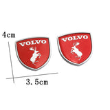 2pcs Volvo Moose Deer Logo Metal Car Rear Sticker Decal Emblem Badge