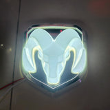 15.2x14.2cm 13.5x12cm Dodge Car LED Light Front Rear Emblem Badge