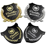 Cadillac Metal Carbon Fiber Car Rear Sticker Shield Trunk Emblem Badge Decal