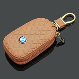 BMW PU Leather Car Key Wallet Key Case Cover Bag