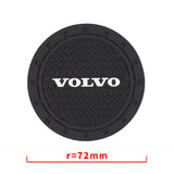 2pcs/set Volvo Logo PVC Waterproof Car Water Coaster