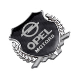 Opel Metal Carbon Fiber Car Rear Sticker Shield Trunk Emblem Badge Decal