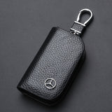 Mercedes Benz Leather Car Key Case Protective Key Cover Organizer