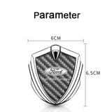 Ford Shield Carbon Fiber Car Side Window Sticker Emblem Badge Decal