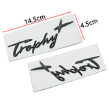 2pcs MG Trophy+ Logo Metal Car Side Body Sticker Decal Emblem Badge