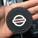 2pcs/set Nissan Logo PVC Waterproof Car Water Coaster