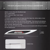 2pcs Nissan Nismo Logo Metal Car Sider Fender Sticker Emblem Badge