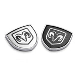 2pcs 39x39mm Dodge Shield Metal Car Window Sticker Emblem Badge Decal