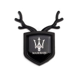 Maserati ABS Deer Car Rear Sticker Shield Trunk Emblem Badge Decal