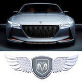 Dodge Logo Metal Wings Car Front Hood Bonnet Center Sticker Emblem