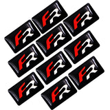 10pcs SEAT FR Epoxy Car Armrest Button Sticker