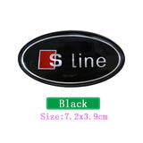 Audi Sline Elliptical Metal Car Window Sticker Emblem Badge Decal