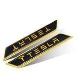 2pcs Tesla Logo Car Fender Side Sticker Decal Emblem Badge