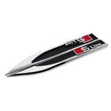 2pcs Audi Sline Quattro Logo Metal Car Side Fender Sticker Emblem Badge Decal Decoration