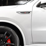 2pcs Fiat Metal Car Side Fender Emblem Sticker Decal