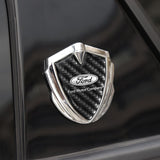 Ford Shield Carbon Fiber Car Side Window Sticker Emblem Badge Decal