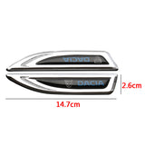 2pcs Dacia  Metal Car Side Fender Emblem Sticker Decal