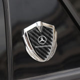 Mercedes Benz Shield Carbon Fiber Car Side Window Sticker Emblem Badge Decal