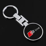 Audi RS RS4 Sline S3 S4 S5 S6 Metal Car Keychain Key Ring Holder