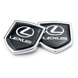 2PCS Lexus Metal Car Rear Sticker Shield Trunk Emblem Badge Decal