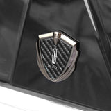 Lincoln Shield Carbon Fiber Car Side Window Sticker Emblem Badge Decal