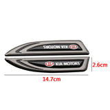 2pcs KIA GT Metal Car Fender Side Stickers Badge Decals