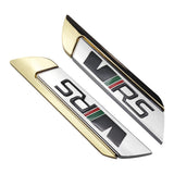 2pcs Skoda VRS Logo Metal Car Side Sticker Emblem Badge Decal Auto Body Decoration
